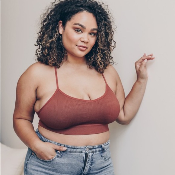 Reserved RUST Plus Size Tattoo Mesh Bralette - Picture 4 of 9